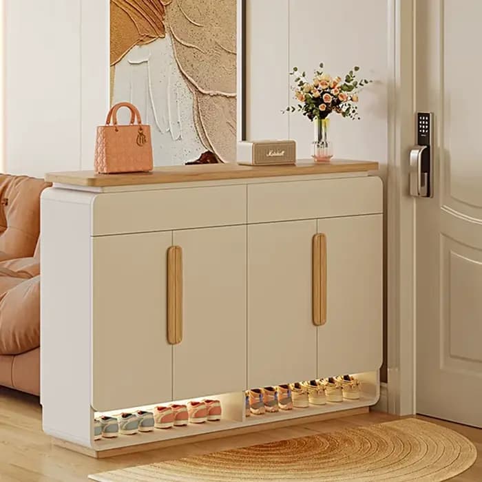 Meuble à chaussures vertical moderne de luxe pour pantoufles
