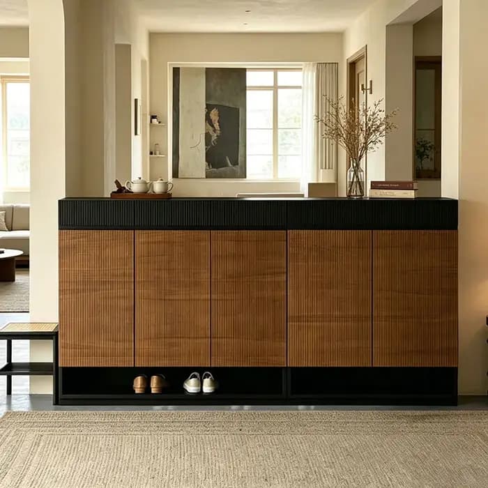 Meuble à chaussures de luxe en bois, organisateur de rangement, armoire de présentation, étagère à chaussures cachée, meuble moderne pour salon, Zapatero Salon Furniture