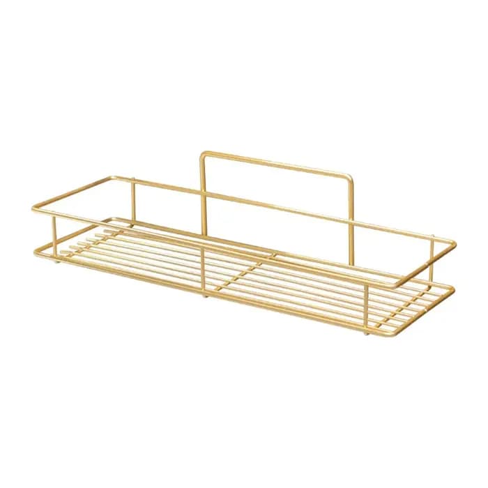 Étagère de rangement de salle de bain en métal sans perçage