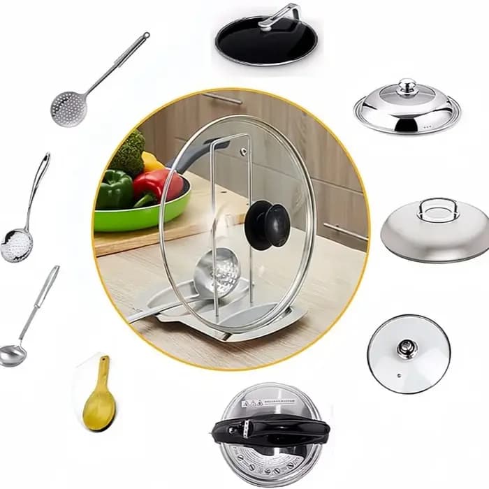 Support de couvercle de casserole en acier inoxydable