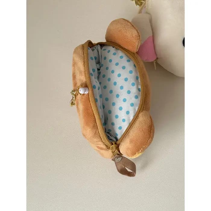 Kawaii Rilakkuma Mini sac de rangement pour enfants-carte stylo gomme organisateur école papeterie portefeuille