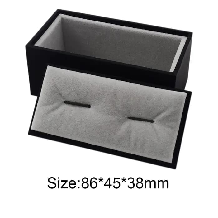 SAVOYSHI boîte à bijoux noire nouveau petit paquet de matériaux en papier similicuir boutons de manchette boîte-cadeau personnalisation