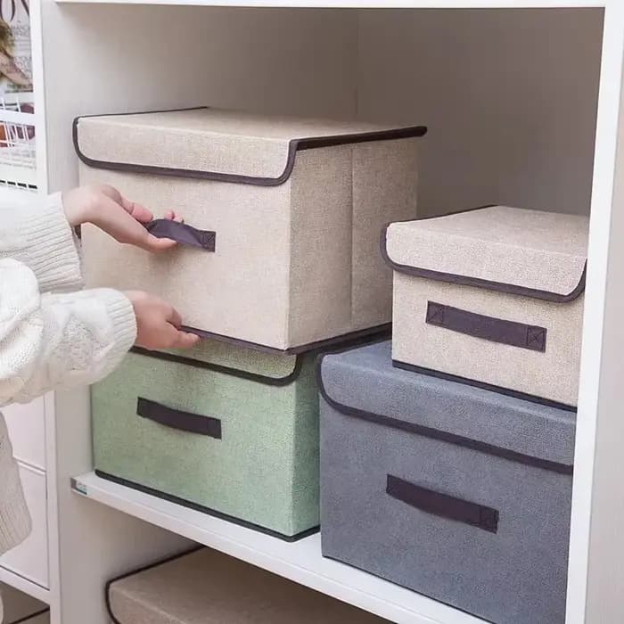 Boîte de rangement pliable en tissu Non tissé