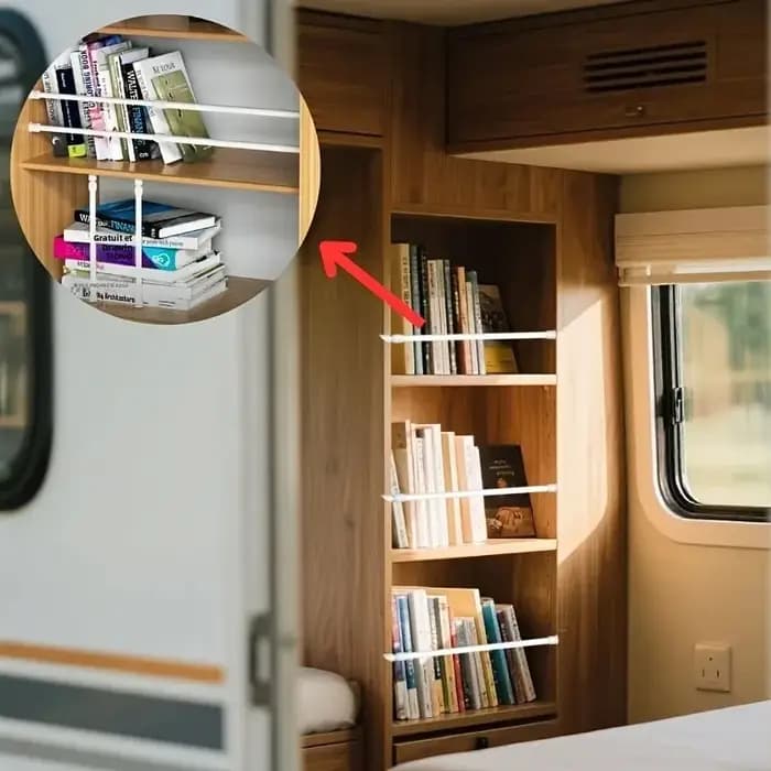 Barres de sécurité réglables pour clôture d'armoire RV