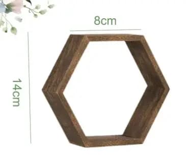 Ensemble d'étagères murales hexagonales flottantes, étagères de rangement hexagonales en bois à fixe