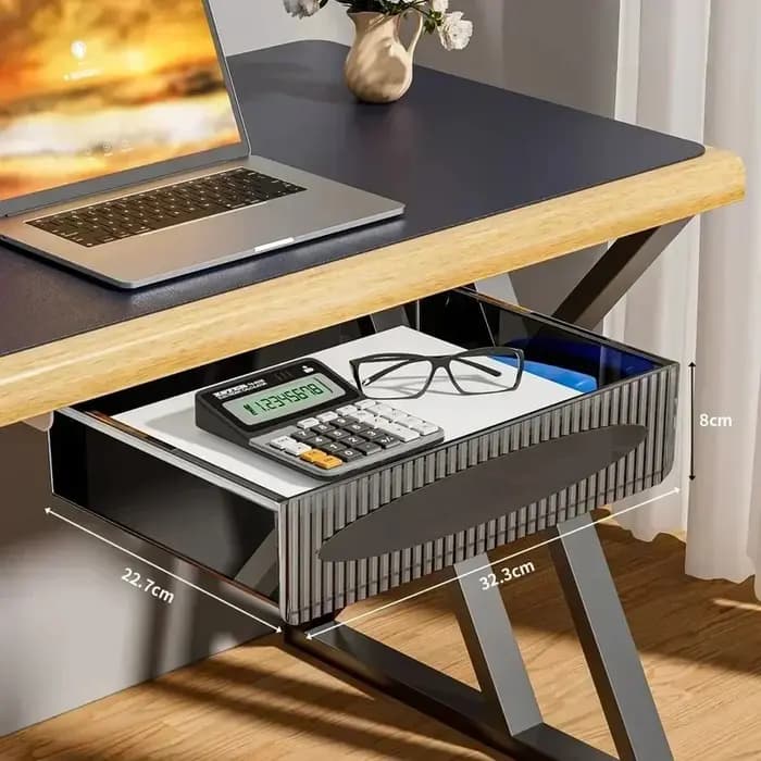 Nouvelle boîte de rangement invisible sous le bureau, tiroir coulissant grande capacité à suspendre sous la table