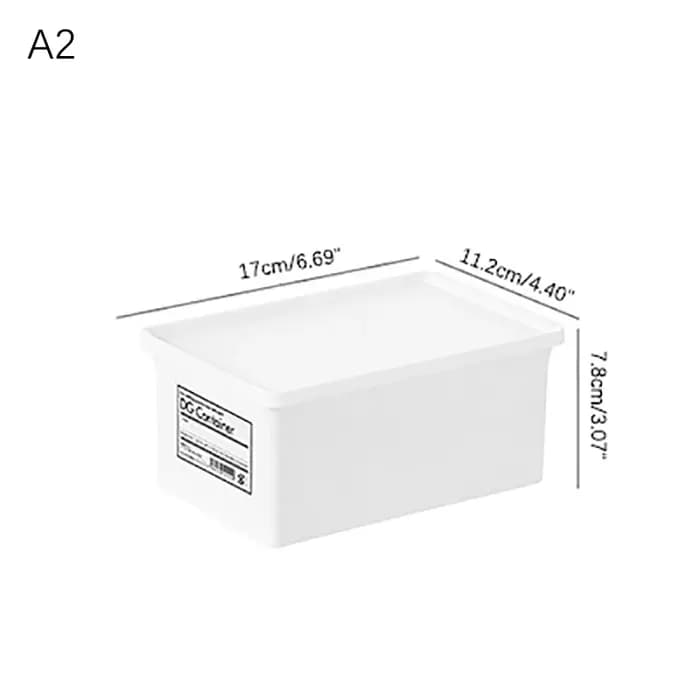 Boîte de rangement pour buanderie blanche avec couvercle anti-poussière
