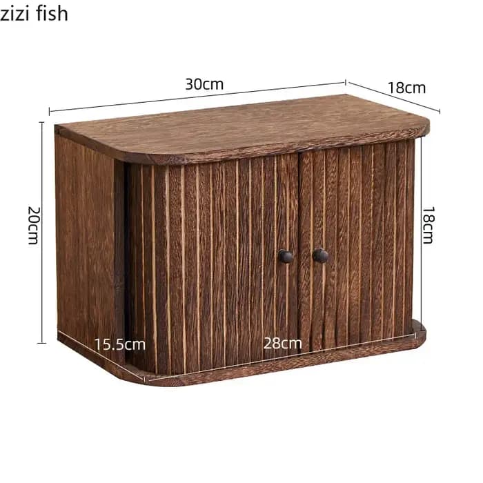 Boîte de rangement en bois massif