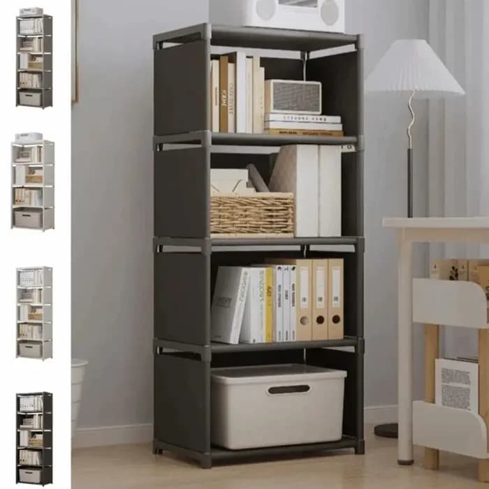 Étagère à livres à 5/6 niveaux, portable, grande capacité, organisateur de rangement pour articles divers, support multifonctionnel, organisateur de rangement en cubes durable