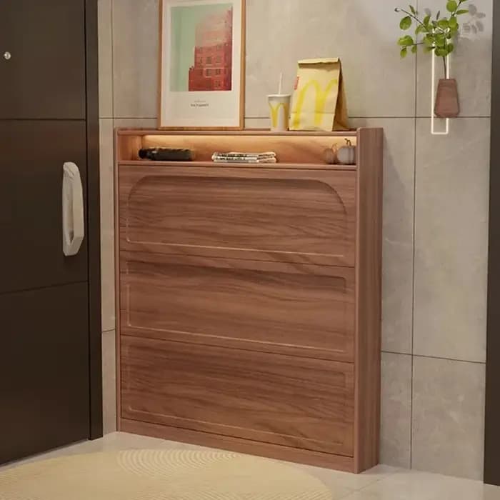 Meuble à chaussures de luxe italien moderne et élégant pour hall d'entrée