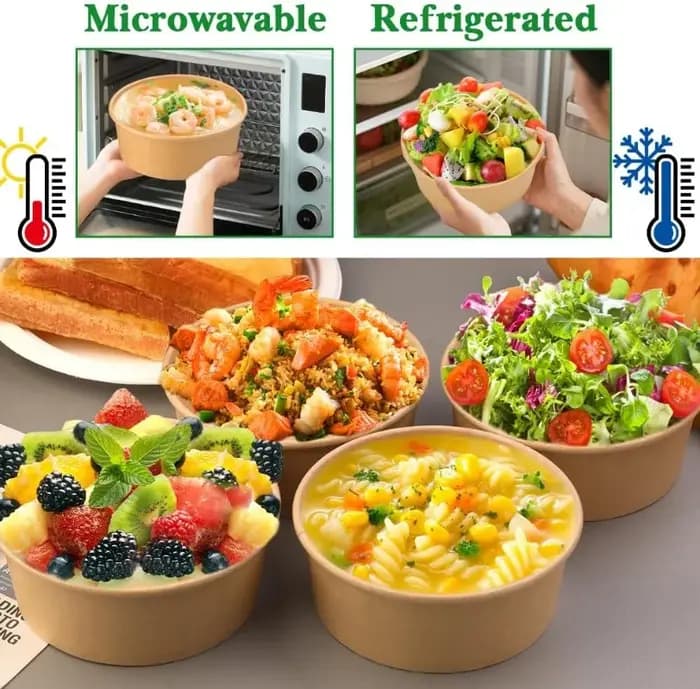 Boîte à déjeuner jetable Kraft