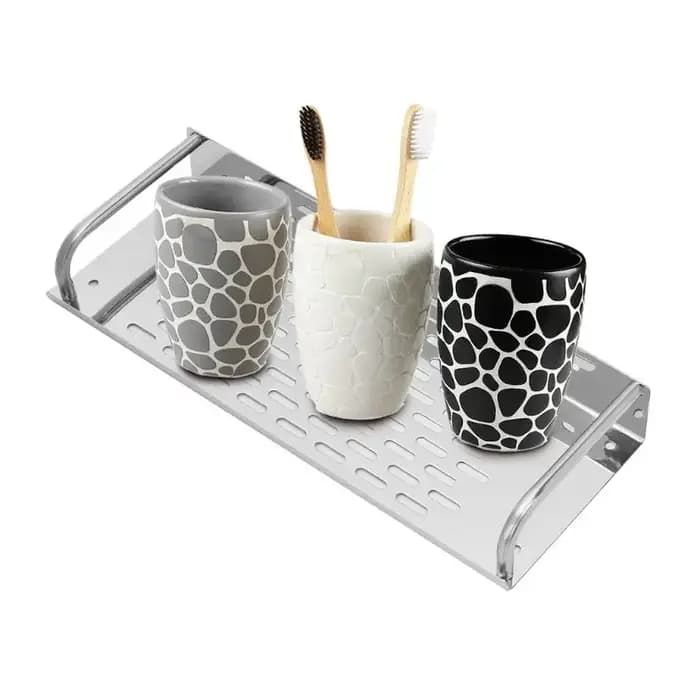 Étagère de rangement murale en acier inoxydable, monocouche, pour la cuisine et la salle de bain