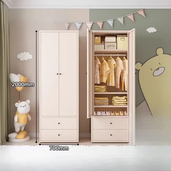 Simple jean garde-robe organisateur rangement vêtements chambre vanité armoire placard bébé Armario De Ropa De Madera meubles d'hôtel