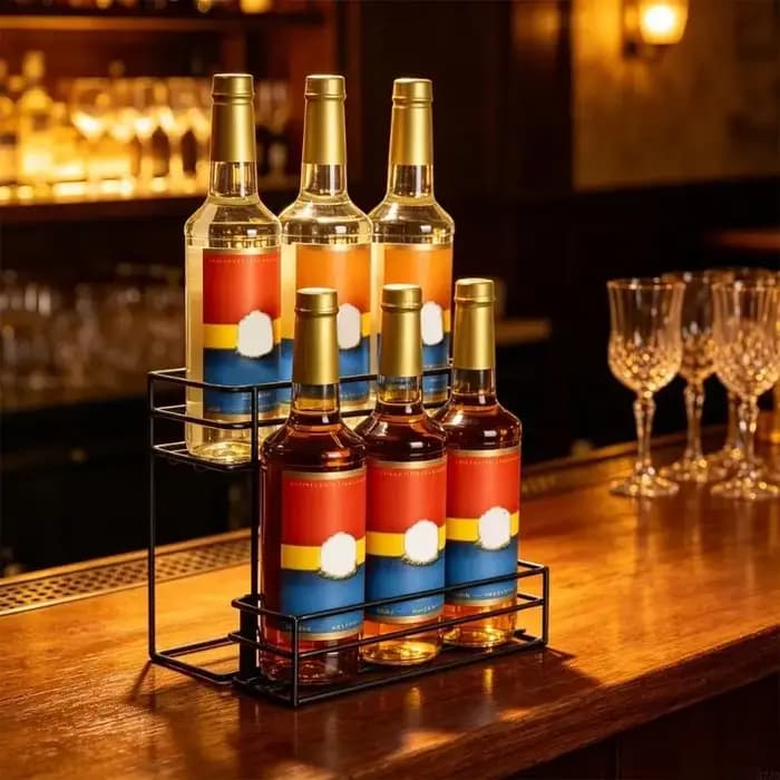 Support rangement bouteilles comptoir