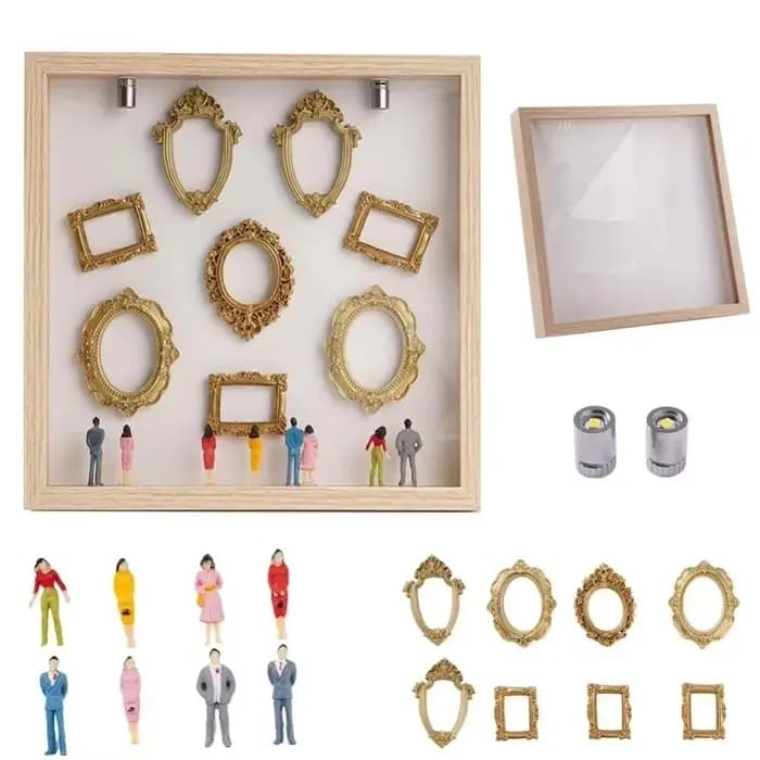 Boîte à Silhouettes DIY Mini Musée – Boîte à Ombres Romantique et Créative pour la Préservation des