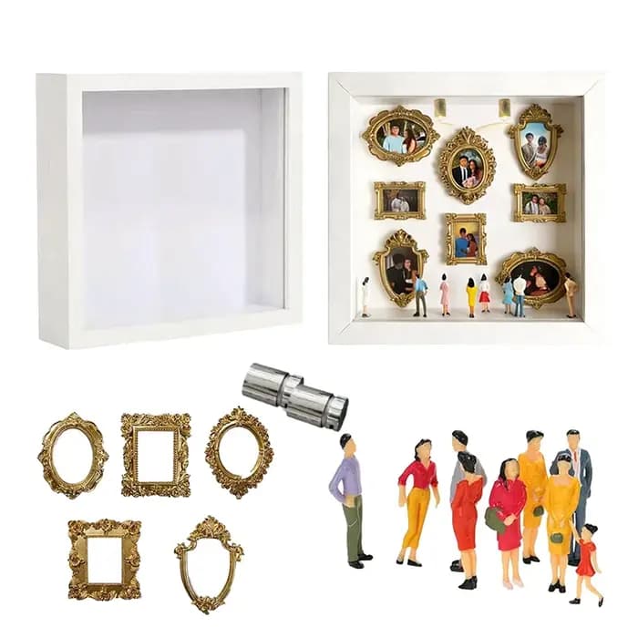 Boîtes à Ombre Personnalisées pour Photos – Mini Musée DIY – Boîte à Silhouettes – Cadre de Présentation – Vitrine