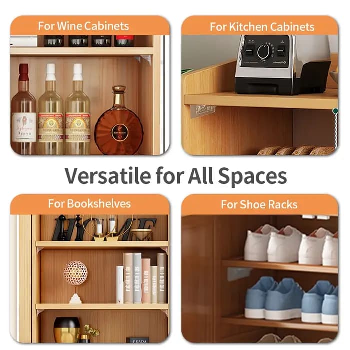 Supports d'étagère autocollants (12/20 pièces) – Clips pour armoire