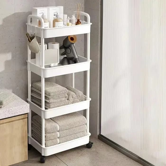 Support de rangement au sol pour chariot domestique