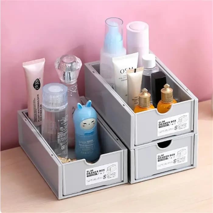 Boîtes de rangement empilables pour bureau, organiseur de papeterie et de cosmétiques, armoire combinée avec tiroirs pour la maison et le bureau