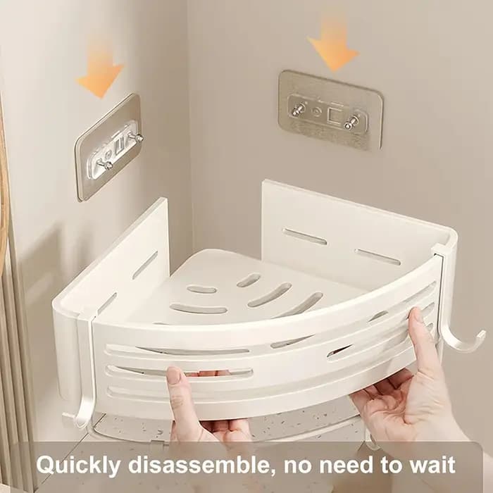 Étagère de rangement murale blanche pour salle de bain