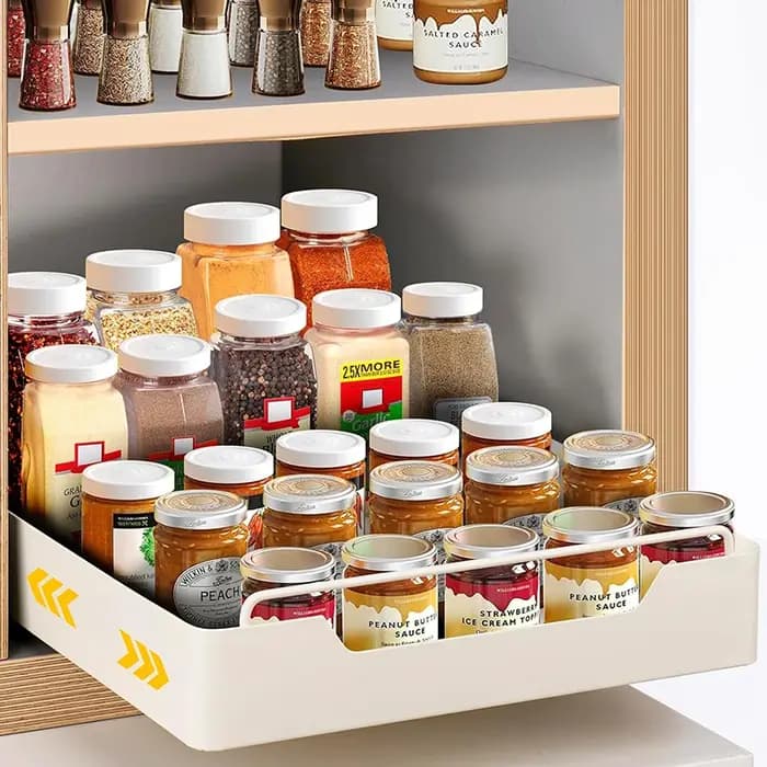 Boîte de rangement de cuisine avec Rail coulissant