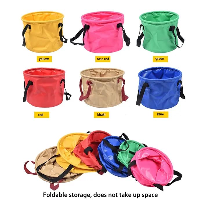 Seau pliable et rétractable de 30L, seau de rangement portable réutilisable, seau pliable pour les voyages en plein air, les sports, l'alpinisme, la pêche