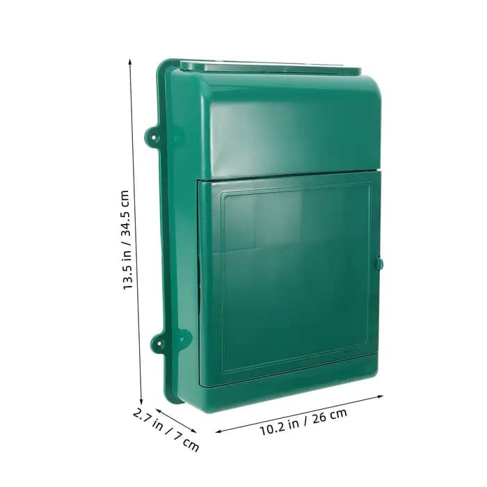Boîte aux lettres murale en plastique imperméable pour jardin et maison, décoration murale, robuste, légère, style simple
