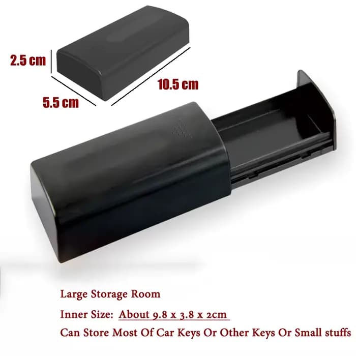 Coffre-fort magnétique caché boîte de rangement des clés de voiture boîte de rangement secrète noire clés de rechange coffre-fort pour la maison bureau voiture RV cacher sous la voiture