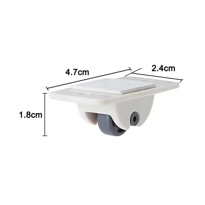 Roulettes auto-adhésives pour boîte de rangement