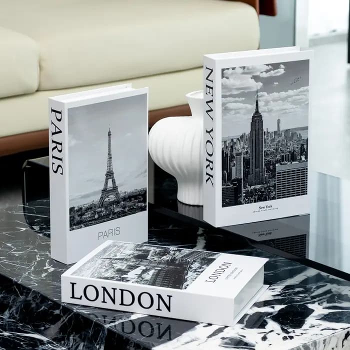 Boîte de rangement de luxe en forme de faux livre