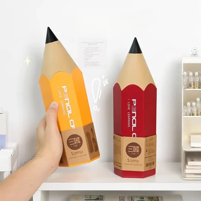 Boîte de rangement en forme de crayon pour étudiant