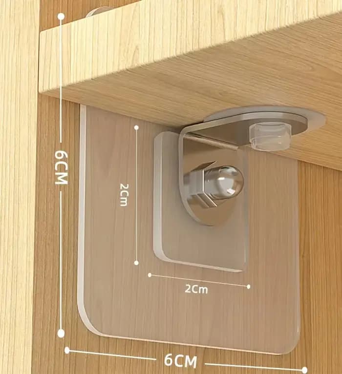 Support d'étagère adhésif en acier inoxydable, 4 pièces, Clips solides partiqués pour armoire de cuisine, Support de placard de livres, clins