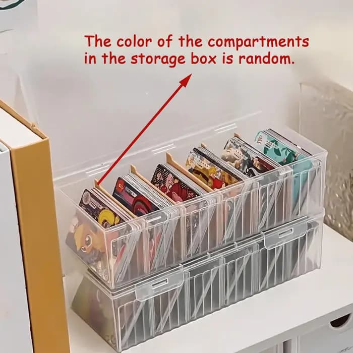 Boîte de rangement en plastique PET avec 6 compartiments