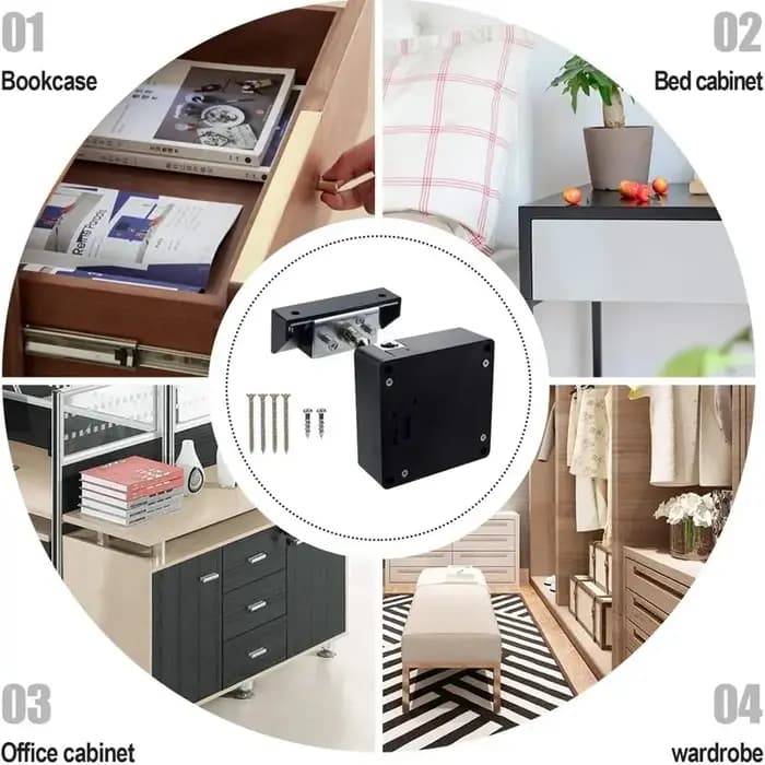 Serrure de tiroir intelligente Invisible électronique RFID 13.56MHz IC