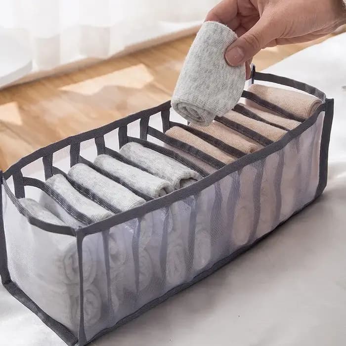 Boîte de rangement pliable en nylon pour sous-vêtements