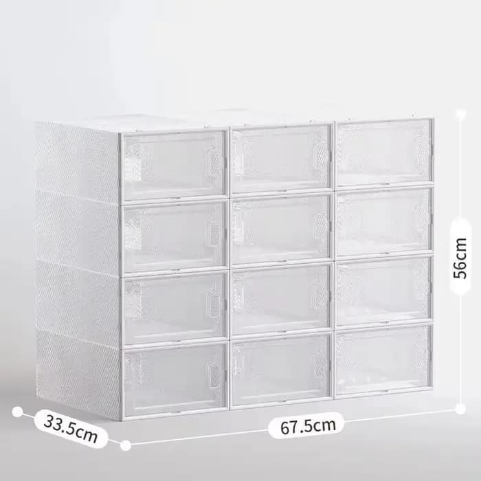 Boîte de rangement de chaussures de grande capacité 12 pièces, boîte de rangement de chaussures empi