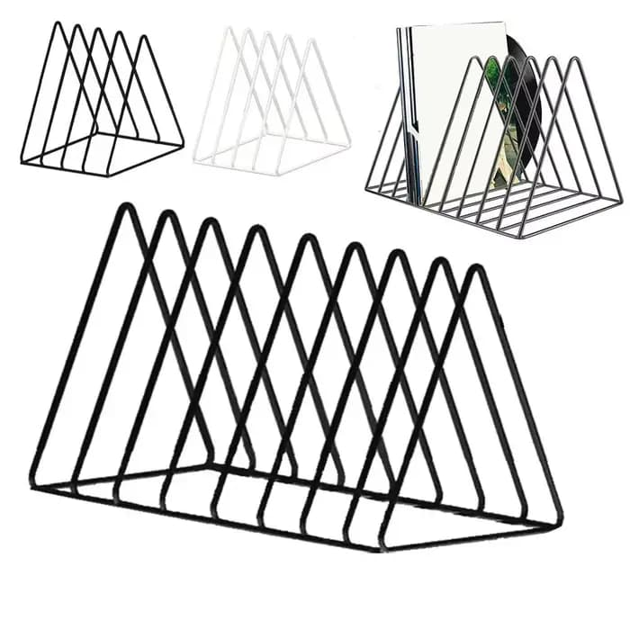 Étagère de rangement 5/9 compartiments pour disques vinyles et magazines