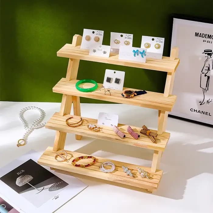 Étagère de rangement en bois style échelle