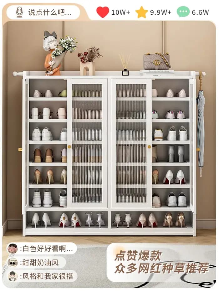 Armoire à chaussures porte étagère à chaussures 2024 nouveau populaire intérieur multicouche stockage artefact gain de place dortoir location maison