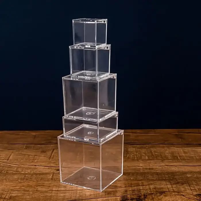 Boîte en acrylique carrée multi-usages