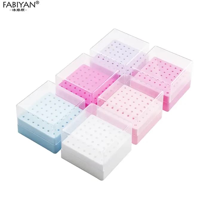 Boîte de rangement vide pour 49 embouts de perceuse à ongles