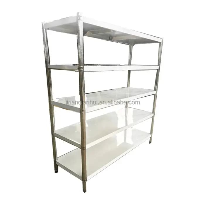 Étagères en acier inoxydable, 1800x500x1550mm SUS304, étagère de rangement à 4 niveaux, étagère en fil métallique robuste, équipement de cuisine pour chambre froide