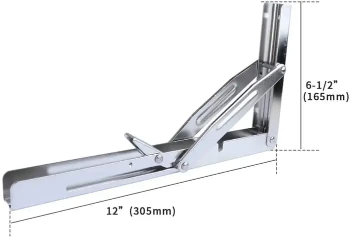 2 pièces pliant robuste étagère-support banc Table pliante étagère ou support