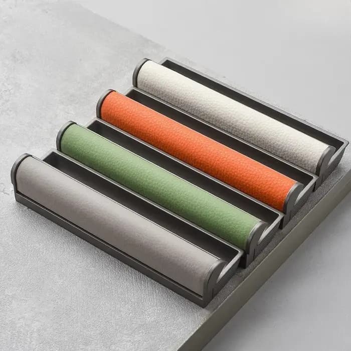 Poignée invisible pour porte coulissante de garde-robe, poignée encastrée, poignée dissimulée en cuir, poignée de tiroir, poignée de meuble, poignée de porte à encastrer.