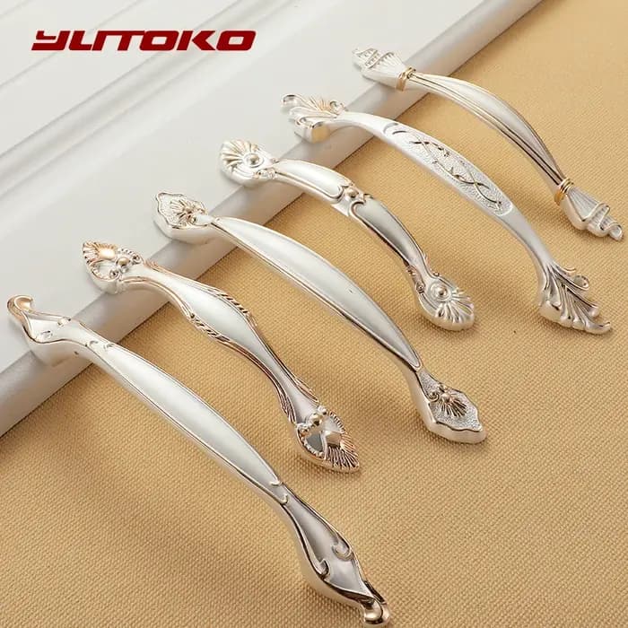 YUTOKO poignées d'armoire Zinc Aolly blanc armoires de cuisine porte tire boutons de tiroir mode européenne poignée