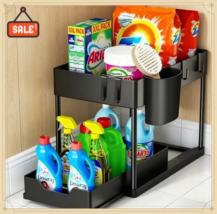 Organisateur sous évier pour cuisine et salle de bain