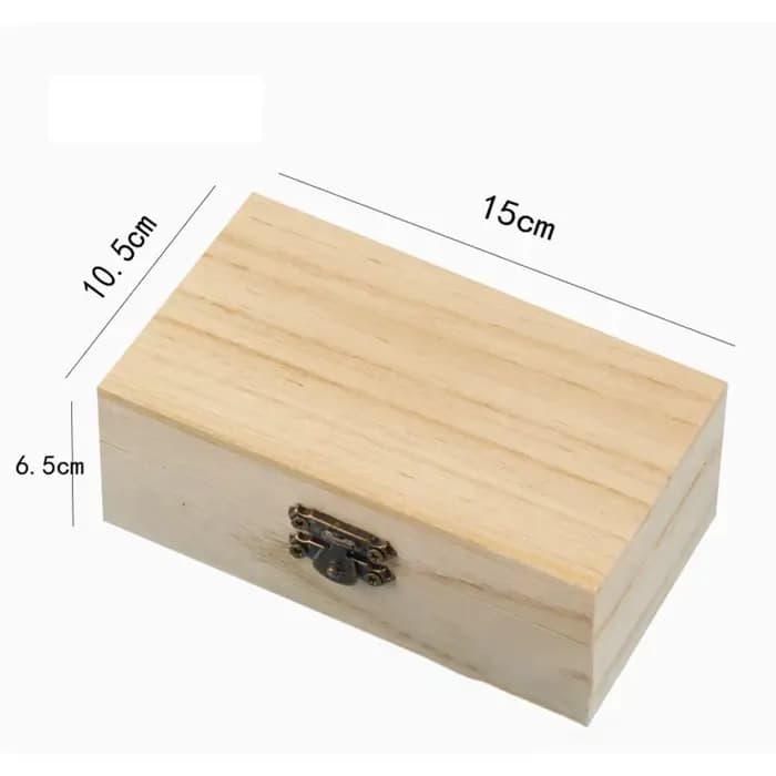 Boîtes de rangement carrées à charnière en bois uni Scotch couleur bûche