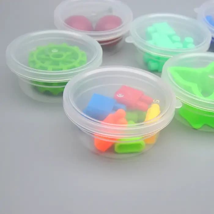 Pack de 20 boîtes rondes transparentes pour l'artisanat