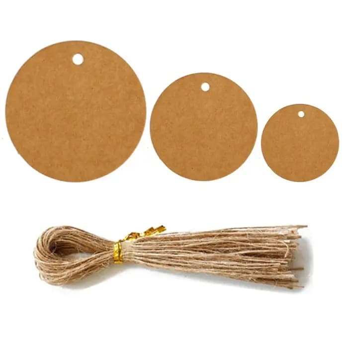 Étiquettes rondes vierges en papier Kraft Vintage, 100 pièces, marque-page, Message, cartes de vœux, petits produits, 3-5cm