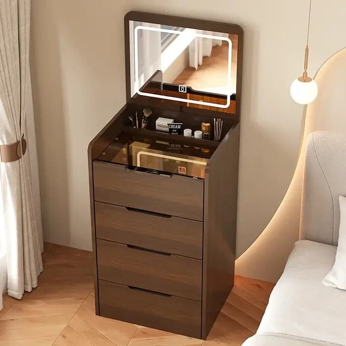 Tables de coiffeuse de luxe avec rangement, petites commodes dissimulées pour chambre à coucher, tables de maquillage, cadres gain de place, Penteadeira, mobilier de style Mid-Century
